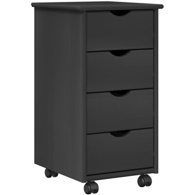Gabinete Rodante Gris 34 X 39 X 65,5 Cm Madera De Pino Macizo Vidaxl Gabinete Rodante Gris 34 X 39 X 65,5 Cm Madera De Pino Macizo Vidaxl