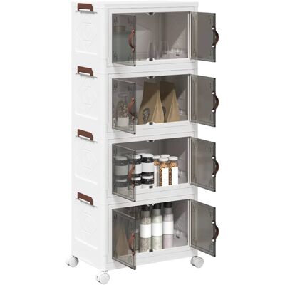 Vidaxl Caja De Almacenamiento Apilable Con Ruedas 4 Niveles 28 L Vidaxl Caja De Almacenamiento Apilable Con Ruedas 4 Niveles 28 L