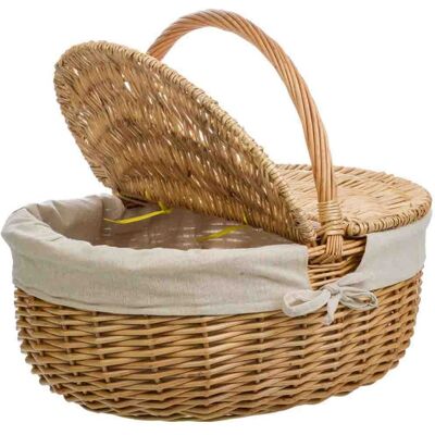 Cesta de Picnic Natural de Alexandra House Living 37x40x48cm Cesta de Picnic Natural de Alexandra House Living 37x40x48cm