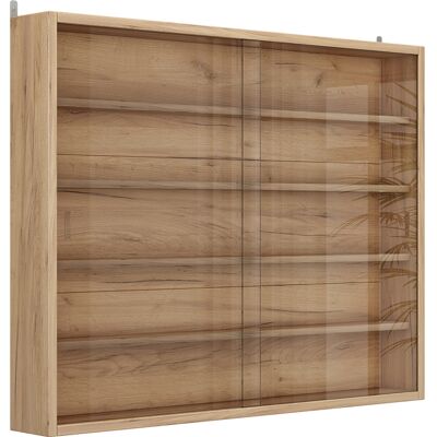 Vitrina De Pared Showla, Sonoma, Con 4 Estantes, Vicco Vitrina De Pared Showla, Sonoma, Con 4 Estantes, Vicco