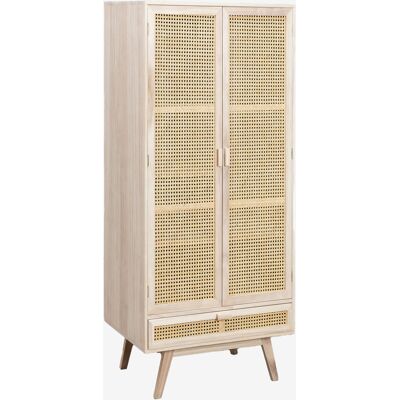 SKLUM - Armario de Madera Natural con Puertas de Ratán - Muebles SKLUM - Armario de Madera Natural con Puertas de Ratán - Muebles