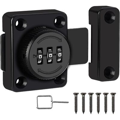 OEM Cerradura De Contraseña Portátil Con Combinación De 3 Dígitos Para Puertas Unidireccionales, Gabinetes, Cajones Y Archivadores De Oficina OEM Cerradura De Contraseña Portátil Con Combinación De 3 Dígitos Para Puertas Unidireccionales, Gabinetes, Cajones Y Archivadores De Oficina