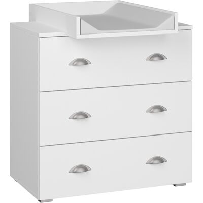 Cambiador y Cómoda BIM MIA - 3 Cajones - Blanco - Muebles para bebé Cambiador y Cómoda BIM MIA - 3 Cajones - Blanco - Muebles para bebé
