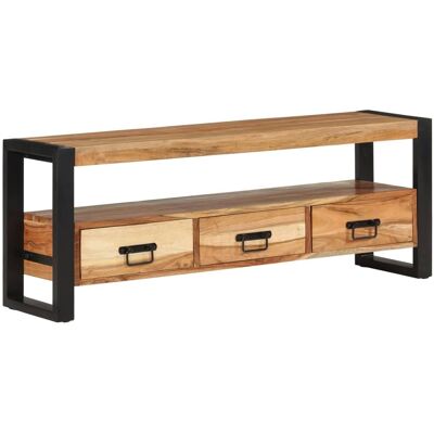 Helloshop26 - Mueble Tv Multimedia Estantería Para Televisión Buffet Para Televisión Comedor Salón Dormitorio 120 X 30 X 45 Cm Madera Maciza De Acacia Marrón 020025842 Helloshop26 - Mueble Tv Multimedia Estantería Para Televisión Buffet Para Televisión Comedor Salón Dormitorio 120 X 30 X 45 Cm Madera Maciza De Acacia Marrón 020025842