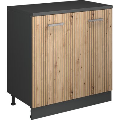 Armario De Ampliación Rion, Roble Artesanal/antracita, 80 X 46 Cm Sin Inclinación Con 2 Puertas, Vicco Armario De Ampliación Rion, Roble Artesanal/antracita, 80 X 46 Cm Sin Inclinación Con 2 Puertas, Vicco