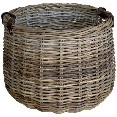 Okaffarefatto - Cesta De Almacenamiento De Madera Kabu De Ratán Auténtico Con Asas Okaffarefatto - Cesta De Almacenamiento De Madera Kabu De Ratán Auténtico Con Asas