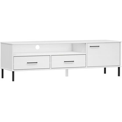 HELLOSHOP26 Mueble Tv Multimedia Estantería Televisión Aparador Televisor Comedor Salón Dormitorio Con Patas De Madera De Pino Macizo Oslo Blanco 020026863 HELLOSHOP26 Mueble Tv Multimedia Estantería Televisión Aparador Televisor Comedor Salón Dormitorio Con Patas De Madera De Pino Macizo Oslo Blanco 020026863