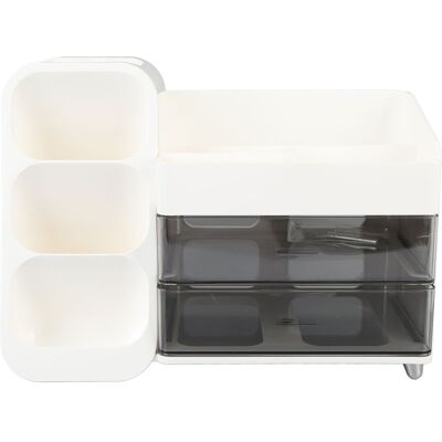 ORTVIAI Organizador De Maquillaje Abs Y Pet, Gran Capacidad Con Compartimentos Transparentes, Diseño Elegante Para Baño Y Tocador ORTVIAI Organizador De Maquillaje Abs Y Pet, Gran Capacidad Con Compartimentos Transparentes, Diseño Elegante Para Baño Y Tocador