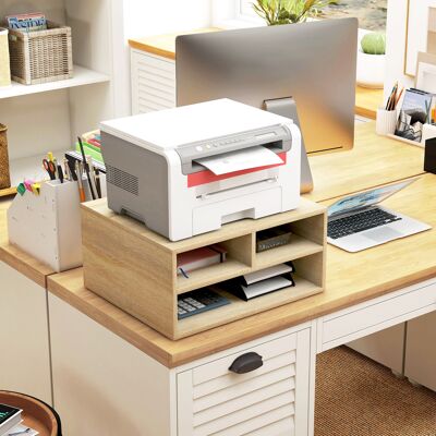 LITZEE Organizador De Escritorio Con Aspecto De Madera, Con 3 Compartimentos, Espacio Para Material De Oficina Y Soporte Para Impresora. Dimensiones: 47 Cm De Largo X 40 Cm De Ancho X 22,5 Cm De Alto. LITZEE Organizador De Escritorio Con Aspecto De Madera, Con 3 Compartimentos, Espacio Para Material De Oficina Y Soporte Para Impresora. Dimensiones: 47 Cm De Largo X 40 Cm De Ancho X 22,5 Cm De Alto.