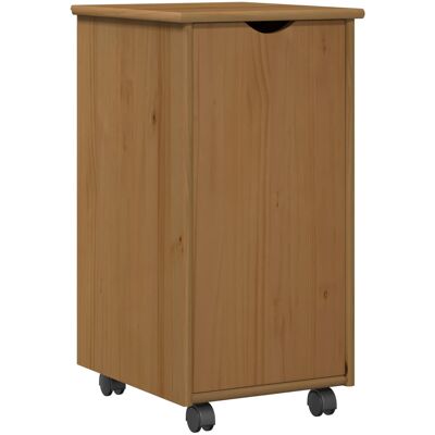 Gabinete Rodante Con Rueda Marrón Miel 34 X 39 X 65,5 Cm Vidaxl Gabinete Rodante Con Rueda Marrón Miel 34 X 39 X 65,5 Cm Vidaxl