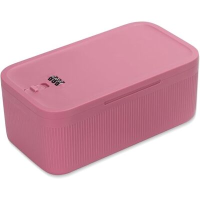 NO BRAND Caja Pequeña Con Cerradura - Mobiele Telefoon - Snacks - Mini Kluis Voor Koelkast - Kantoor En Reizen - 23,5 X 12,7 X 9,2 Cm - Rosa NO BRAND Caja Pequeña Con Cerradura - Mobiele Telefoon - Snacks - Mini Kluis Voor Koelkast - Kantoor En Reizen - 23,5 X 12,7 X 9,2 Cm - Rosa