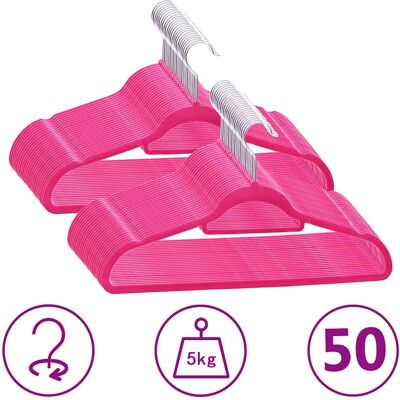Vidaxl Juego De Perchas Ropa 50 Uds Antideslizantes Terciopelo Rosa Vidaxl Juego De Perchas Ropa 50 Uds Antideslizantes Terciopelo Rosa