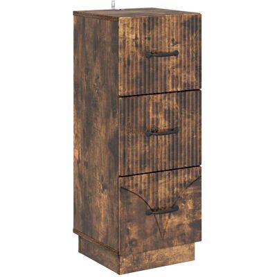 Cajonera Roble Ahumado 33 X 34,5 X 87 Cm Madera De Ingeniería Vidaxl Cajonera Roble Ahumado 33 X 34,5 X 87 Cm Madera De Ingeniería Vidaxl