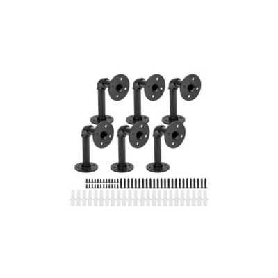 OEM 6 Soportes De Pared Industriales Vintage Con Bridas De 15 X 10 X 8,5 Cm Para Librerías, Muebles De Bricolaje, Estantes Colgantes Y Flotantes, Color Negro - Crezuo OEM 6 Soportes De Pared Industriales Vintage Con Bridas De 15 X 10 X 8,5 Cm Para Librerías, Muebles De Bricolaje, Estantes Colgantes Y Flotantes, Color Negro - Crezuo