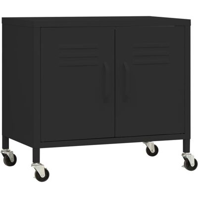 Armario De Almacenamiento Acero Negro 60x35x56cm Vidaxl Armario De Almacenamiento Acero Negro 60x35x56cm Vidaxl