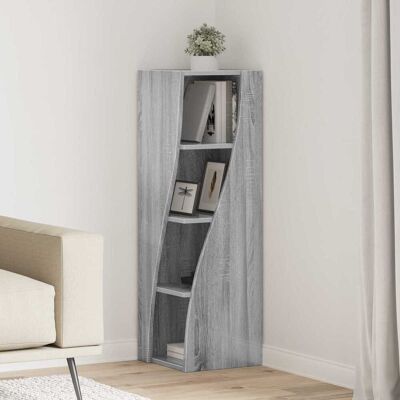 Vidaxl Armario De Esquina 32x32x102cm Madera De Ingeniería Gris Sonoma Vidaxl Armario De Esquina 32x32x102cm Madera De Ingeniería Gris Sonoma