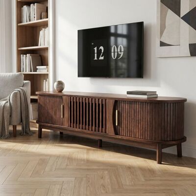OEM Mueble De Tv - Mueble De Tv De Madera - Marrón - Mdf - 3 Puertas OEM Mueble De Tv - Mueble De Tv De Madera - Marrón - Mdf - 3 Puertas