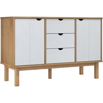 HELLOSHOP26 Aparador Cómoda Armario Mueble De Almacenamiento Organizador Cocina Sala De Estar 113,5 X 43 X 73 Cm Madera Maciza De Pino Blanco 020036185 HELLOSHOP26 Aparador Cómoda Armario Mueble De Almacenamiento Organizador Cocina Sala De Estar 113,5 X 43 X 73 Cm Madera Maciza De Pino Blanco 020036185
