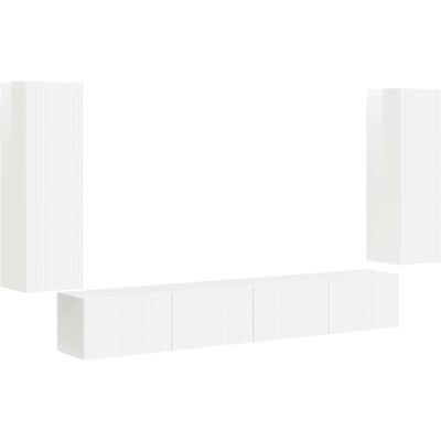 Conjunto De Mueble Para Tv De Pared 4 Uds. Brillante Vidaxl Conjunto De Mueble Para Tv De Pared 4 Uds. Brillante Vidaxl