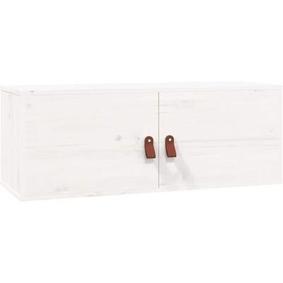 Vidaxl - Armario De Pared De Madera Maciza De Pino Blanco 80x30x30 Cm Vidaxl - Armario De Pared De Madera Maciza De Pino Blanco 80x30x30 Cm