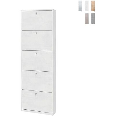Zapatero Moderno Blanco Italiano - Ahorro de Espacio 5 Puertas 12 Pares Zapatero Moderno Blanco Italiano - Ahorro de Espacio 5 Puertas 12 Pares