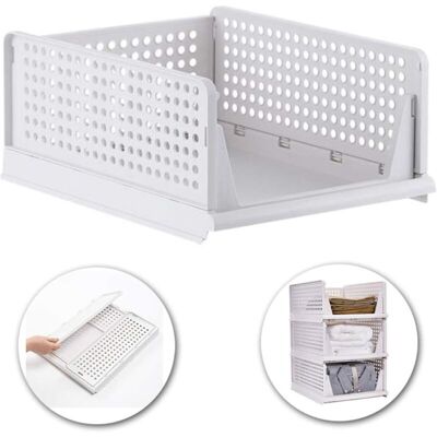 OEM Cesta De Almacenamiento Apilable Para Ropa, Organizador, Armario Deslizante, Cajonera, Separador De Ambientes, Divisor De Escritorio Para Armario, Vestidor, Cocina, Baño, Oficina - Crezuo OEM Cesta De Almacenamiento Apilable Para Ropa, Organizador, Armario Deslizante, Cajonera, Separador De Ambientes, Divisor De Escritorio Para Armario, Vestidor, Cocina, Baño, Oficina - Crezuo