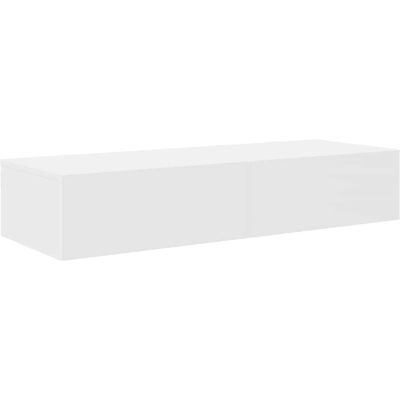 Estante De Pared Con Cajones De Madera Contrachapada Blanco Vidaxl Estante De Pared Con Cajones De Madera Contrachapada Blanco Vidaxl