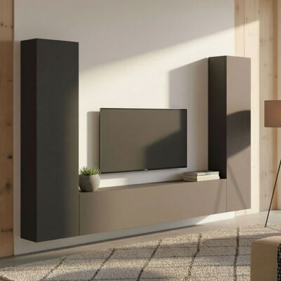 DMORA Ddurmis Mueble de Pared - Mueble TV 3 Puertas Multiusos DMORA Ddurmis Mueble de Pared - Mueble TV 3 Puertas Multiusos