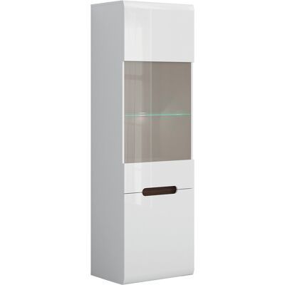PETITS-MEUBLES Vitrina 2 puertas con LED Darrel Blanco lacado - Vitrine PETITS-MEUBLES Vitrina 2 puertas con LED Darrel Blanco lacado - Vitrine