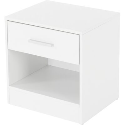 ML-DESIGN Mesita de Noche Blanca con Cajón - Mesita ML-DESIGN Mesita de Noche Blanca con Cajón - Mesita