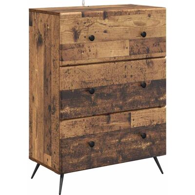 Cajonera Madera Envejecida 66 X 34,5 X 90 Cm Vidaxl Cajonera Madera Envejecida 66 X 34,5 X 90 Cm Vidaxl