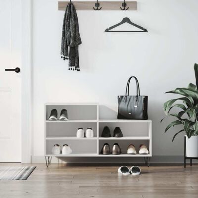 Armario Zapatero Blanco vidaXL - Estantería para Zapatos - Madera Ingeniería Armario Zapatero Blanco vidaXL - Estantería para Zapatos - Madera Ingeniería