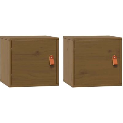 HELLOSHOP26 Conjunto De 2 Armarios De Pared De Madera Maciza De Pino 31,5 X 30 X 30 Cm Almacenamiento Práctico Estilo Rústico Color Marrón Miel 020048368 HELLOSHOP26 Conjunto De 2 Armarios De Pared De Madera Maciza De Pino 31,5 X 30 X 30 Cm Almacenamiento Práctico Estilo Rústico Color Marrón Miel 020048368