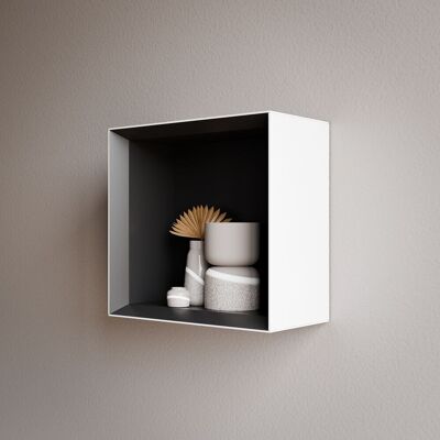 Bernstein - Estantería Colgante Cuadrada De Mdf Resistente A La Humedad, Lacada 7 Veces - 32x32x17.7cm - Arctic 320 - Blanco Mate Bernstein - Estantería Colgante Cuadrada De Mdf Resistente A La Humedad, Lacada 7 Veces - 32x32x17.7cm - Arctic 320 - Blanco Mate