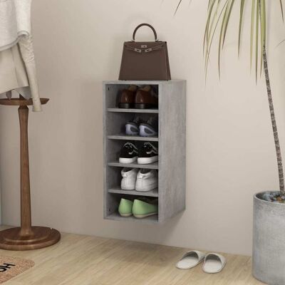 Armario para zapatos gris hormigón vidaXL - 5 compartimentos Armario para zapatos gris hormigón vidaXL - 5 compartimentos