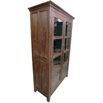 WANDERLUST DECO Vitrina De Madera Acabado Artesanal Marrón 110x45x180h Cm WANDERLUST DECO Vitrina De Madera Acabado Artesanal Marrón 110x45x180h Cm