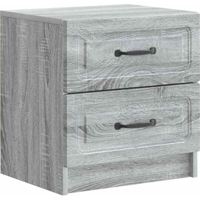 Armario De Noche Con Cajón Gris Sonoma 43 X 34,5 X 44,5 Cm Vidaxl Armario De Noche Con Cajón Gris Sonoma 43 X 34,5 X 44,5 Cm Vidaxl