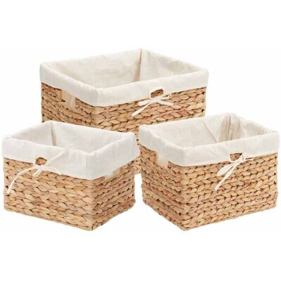 Cestas De Almacenamiento 3 Uds. Jacinto De Agua 35 X 30 X 25 Cm Vidaxl Cestas De Almacenamiento 3 Uds. Jacinto De Agua 35 X 30 X 25 Cm Vidaxl
