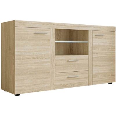 MIRJAN24 Cómoda Tucson 104, Roble Sonoma, Con Cajones Y Puertas, Número De Cajones: 2, 82x157x40cm, Led MIRJAN24 Cómoda Tucson 104, Roble Sonoma, Con Cajones Y Puertas, Número De Cajones: 2, 82x157x40cm, Led