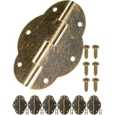 OEM Juego De 6 Bisagras - Acabado Bronce Envejecido - Para Puertas De Armarios, Alacenas, Arcones Y Cajas - Estilo Retro - 56 X 42 Mm -crezuo OEM Juego De 6 Bisagras - Acabado Bronce Envejecido - Para Puertas De Armarios, Alacenas, Arcones Y Cajas - Estilo Retro - 56 X 42 Mm -crezuo