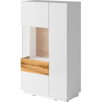 Vitrina INOSIGN SILKE Blanca de Alto Brillo con Estantes Ajustables Vitrina INOSIGN SILKE Blanca de Alto Brillo con Estantes Ajustables