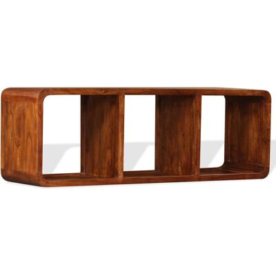 Mueble de TV de madera maciza vidaXL - Acabado miel - 120x30x40 cm - Soporte de TV de madera Mueble de TV de madera maciza vidaXL - Acabado miel - 120x30x40 cm - Soporte de TV de madera