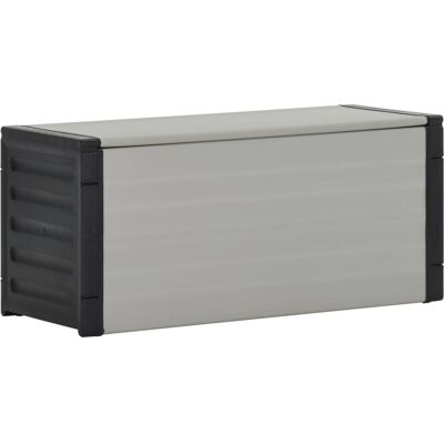 vidaXL Cesto de residuos de jardín - Basurero gris - Cubo de basura vidaXL Cesto de residuos de jardín - Basurero gris - Cubo de basura