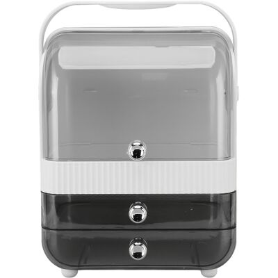 TOIVIZE Organizador De Maquillaje Transparente Con Tapa, 2 Compartimentos De Pet Resistente Al Polvo – Ideal Para Baño Y Tocador TOIVIZE Organizador De Maquillaje Transparente Con Tapa, 2 Compartimentos De Pet Resistente Al Polvo – Ideal Para Baño Y Tocador