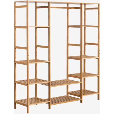 Sklum - Armario de bambú con estanterías - Madera natural Sklum - Armario de bambú con estanterías - Madera natural