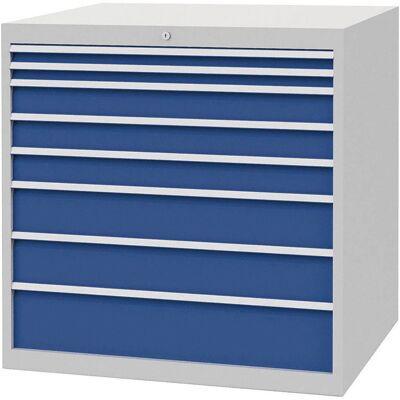 HP Autozubehör Armario de cajones - 8 cajones - gris claro/azul señal - Storage Cabinet HP Autozubehör Armario de cajones - 8 cajones - gris claro/azul señal - Storage Cabinet