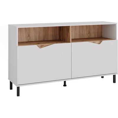 Aparador Marelle, Blanco/artesano, 140 X 81.3 Cm Con 2 Puertas, Vicco Aparador Marelle, Blanco/artesano, 140 X 81.3 Cm Con 2 Puertas, Vicco