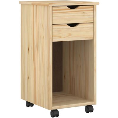 Gabinete Rodante Marrón 34 X 39 X 65,5 Cm Pino Macizo Vidaxl Gabinete Rodante Marrón 34 X 39 X 65,5 Cm Pino Macizo Vidaxl