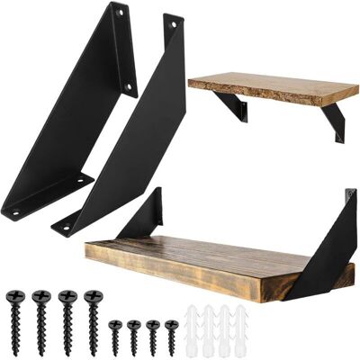 OEM Soportes De Pared De 15 Cm Para Estantes Flotantes, De Metal, Resistentes, Con Tornillos, Ideales Para Estanterías, Jardines Y Cocinas - Crezuo OEM Soportes De Pared De 15 Cm Para Estantes Flotantes, De Metal, Resistentes, Con Tornillos, Ideales Para Estanterías, Jardines Y Cocinas - Crezuo