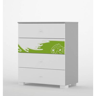 Azura Home Design - Cómoda Con 4 Cajones Graffiti Art 90 Cm Azura Home Design - Cómoda Con 4 Cajones Graffiti Art 90 Cm